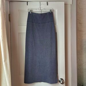 Waffle Knit Slate Blue Skirt